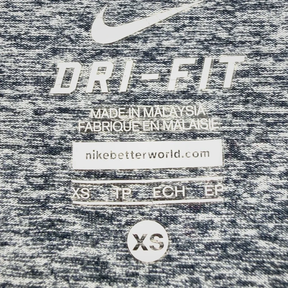Nike Dri-FIT Element 1/2 Zip Women's‎ Running Top XS Blue Heathered Thumbholes